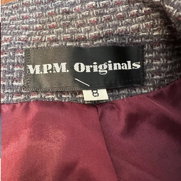 M.P.M. Originals Women’s Tweed Wool Lined Pockets Blazer Jacket Size 8 - Picture 10 of 10